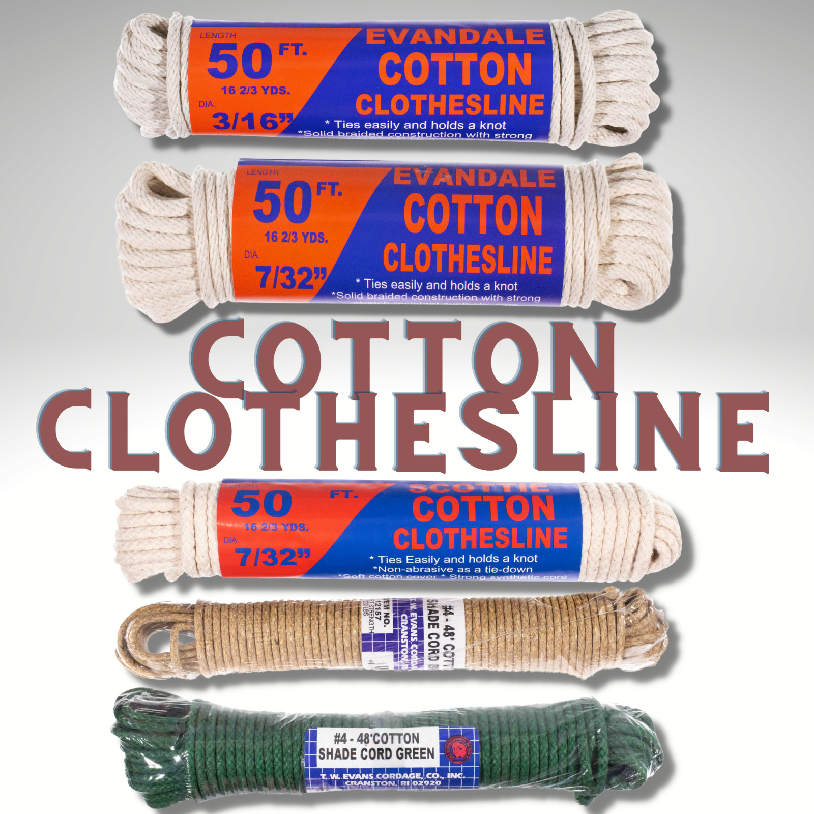 48-50-100 Feet of Soft DIY Cotton Clothesline | Craft County