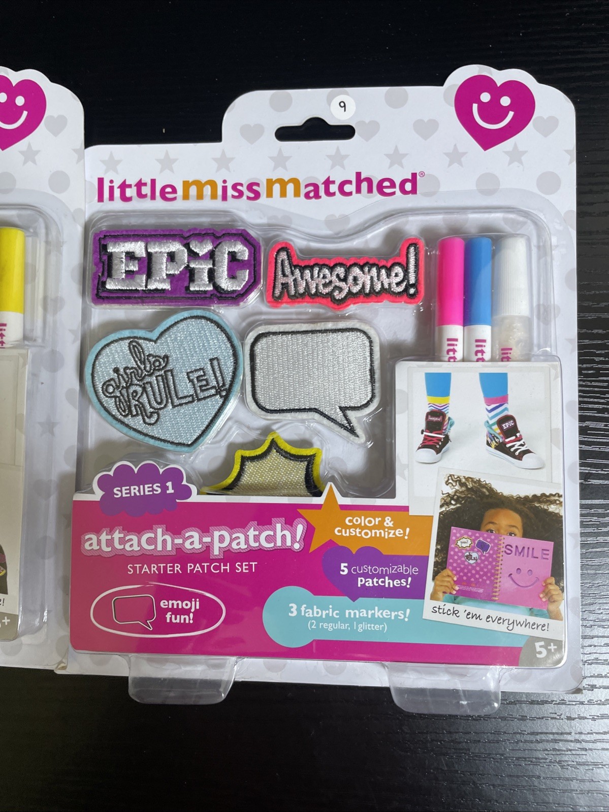 LittleMissMatched Attach-A-Patch Series 1 Foodie Emoji Starter Set Lot Of 2