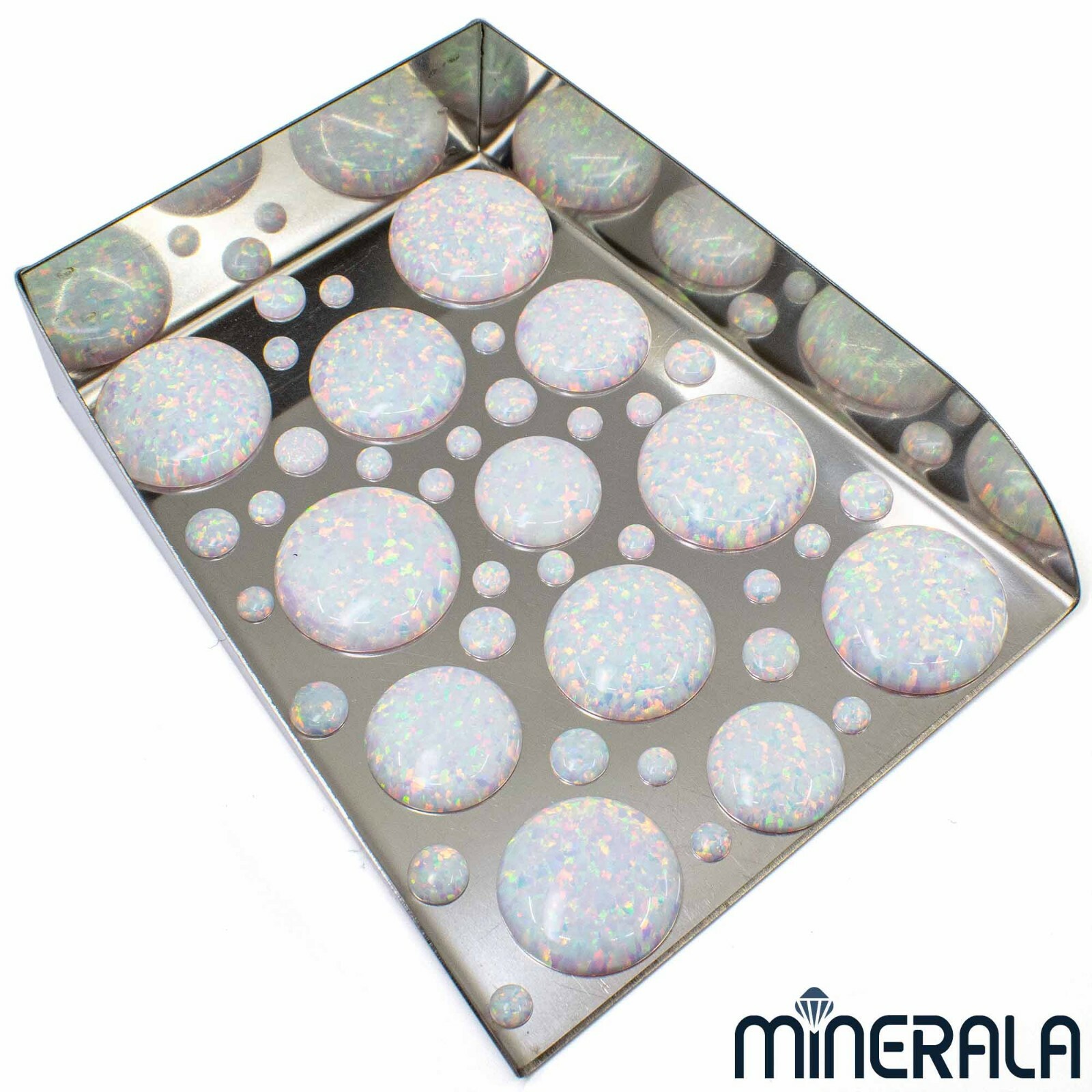 WHOLESALE WHITE SYNTHETIC LAB CREATED OPAL ROUND CABOCHON 1.25mm-20mm WP00066