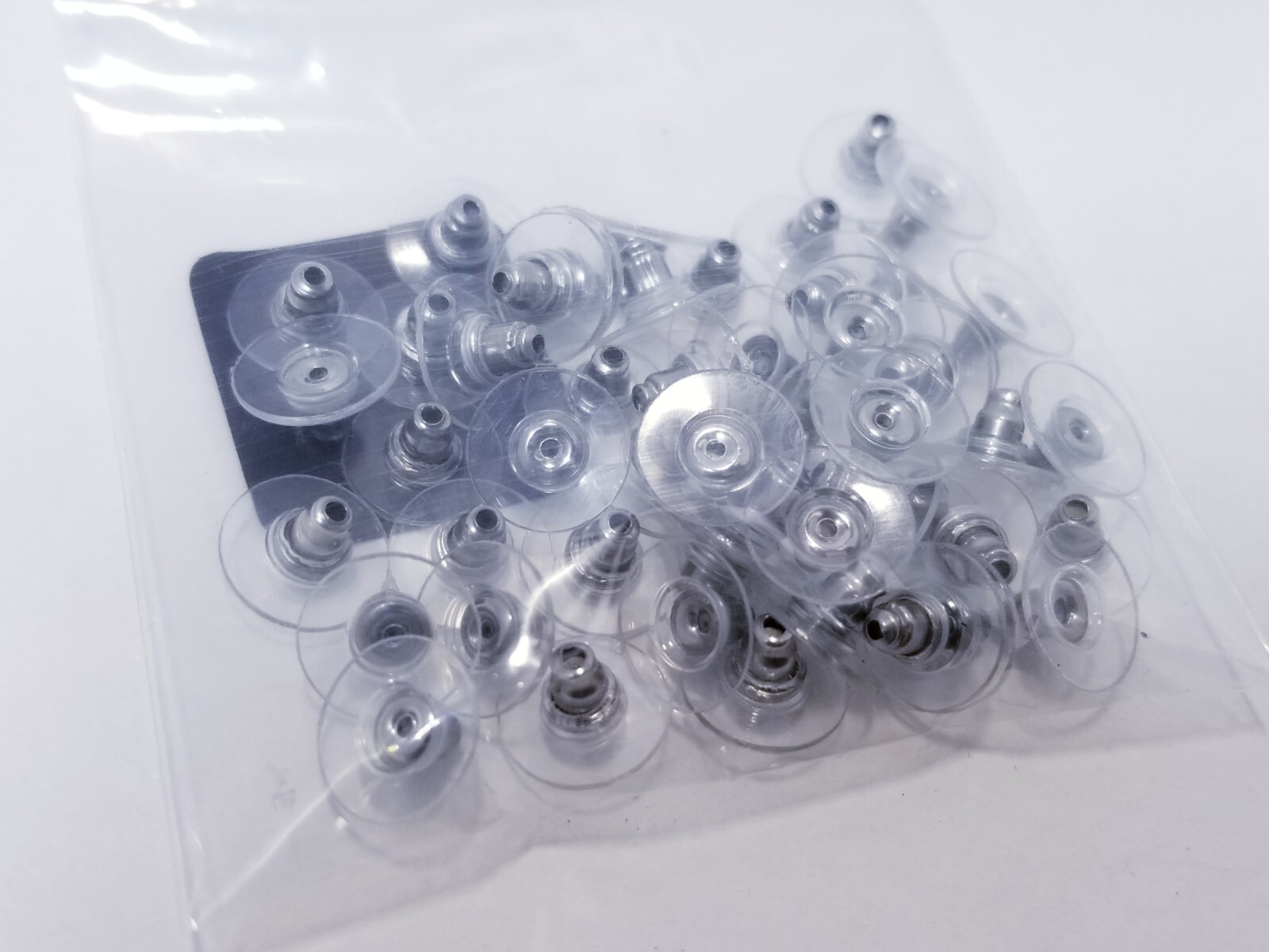 (ALW070) Jewel School Stainless Steel Bullet Clutch Earring Backs