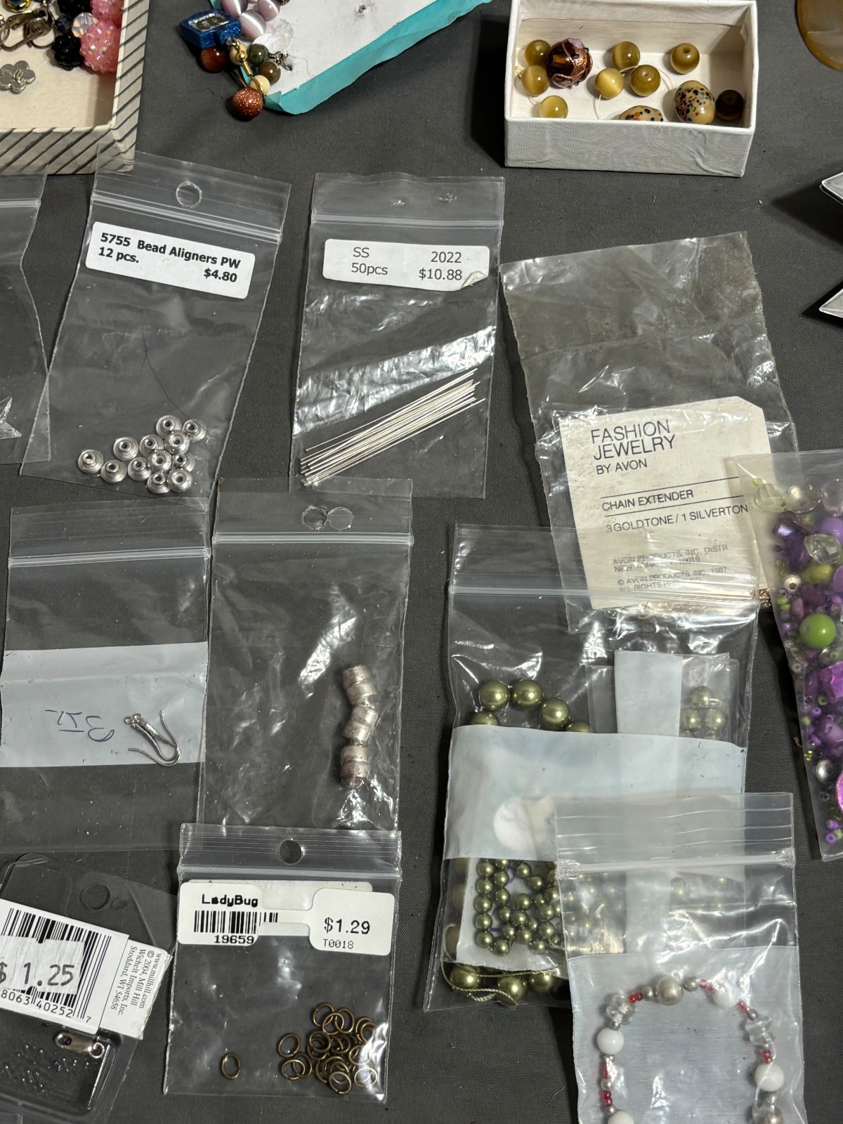 Large lot JEWELRY MAKING CRAFT Supplies BEADS Gems WIRE copper silver Gemstones