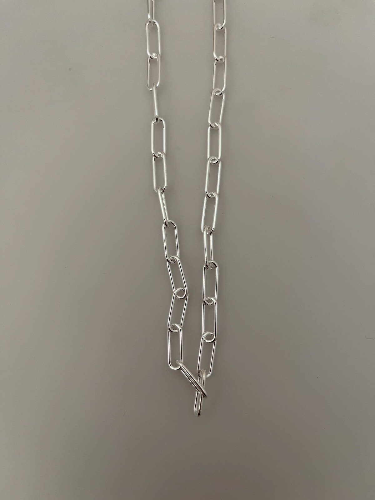 925 Sterling Silver Chain |1 Foot Long | Silver Rectangle Chain Round Wire | Siz