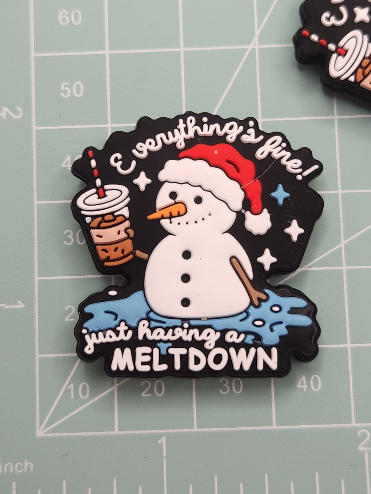 Silicone Focal Beads CHRISTMAS HOLIDAYS SNOWMAN – Pack Of 2 – Beadable DIY Pens
