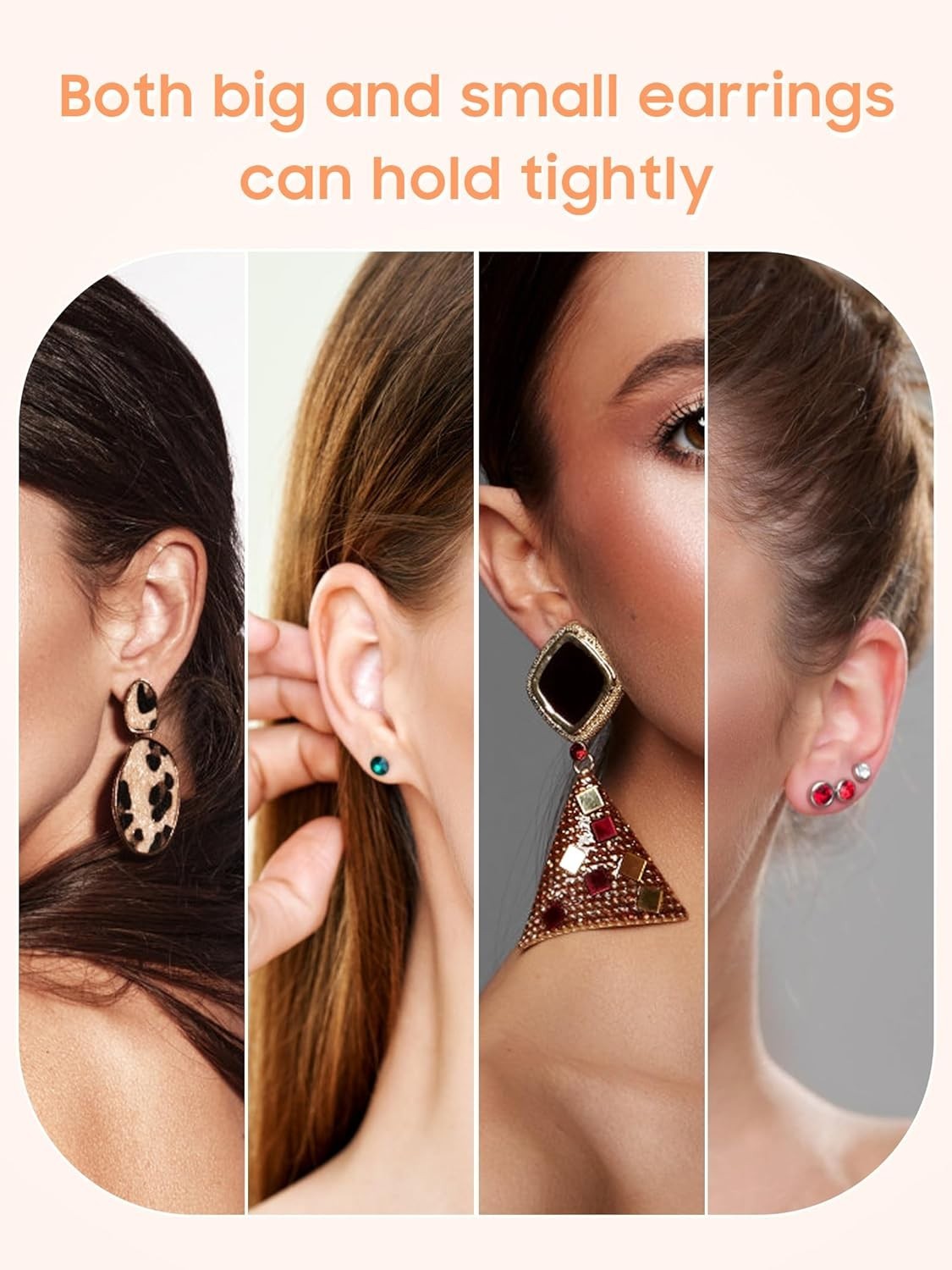 Earring Backs Stainless Steel Adjustable Heavy Earring Lifters 8 Pairs
