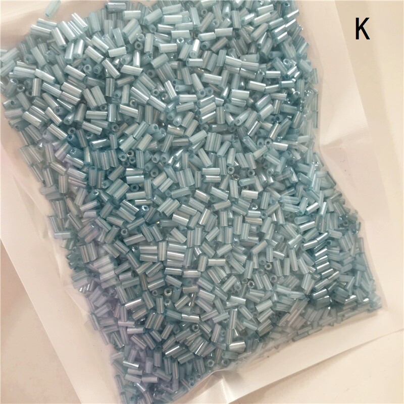 3200pcs 4.5mm Loose Long Tube Beads Glass Beads Spacer Beading Craft DIY Decor