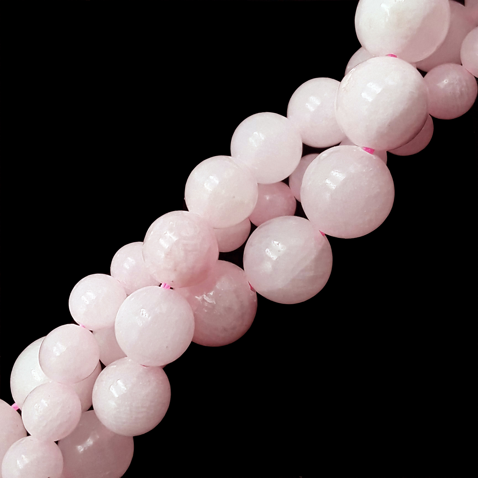 Natural Pink Mangano Calcite Smooth Round Beads 6mm 8mm 10mm 15.5″ Strand