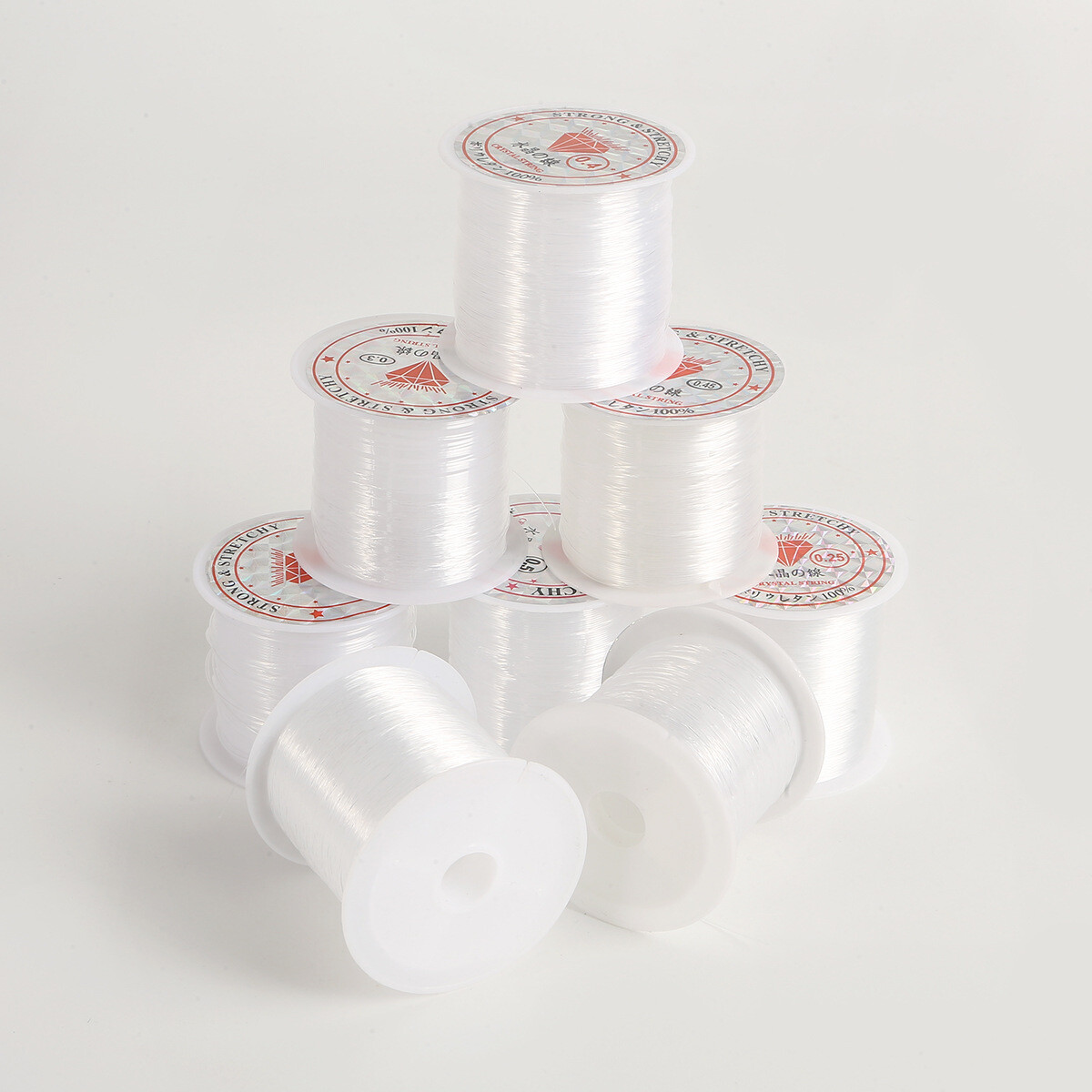 0.2-0.8MM Non-elastic Transparent Fishing Line DIY Winding Braided Beaded Thread