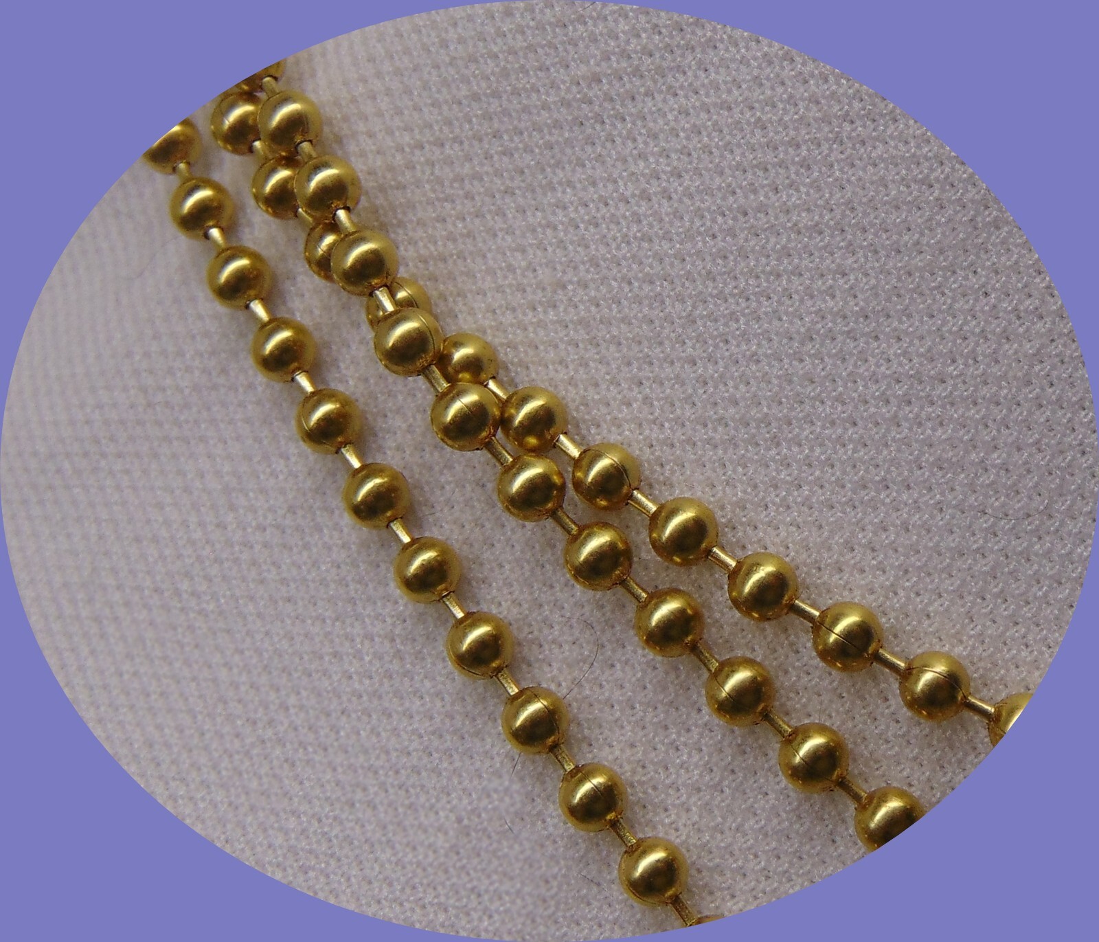 100% Solid Brass BALL CHAIN + clasps 3.2mm Bead #6 BULK Lengths ~25 50 100 feet