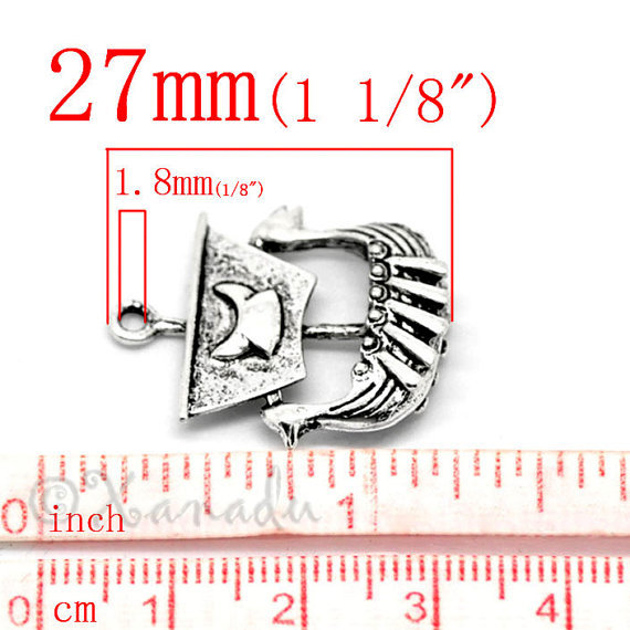 Vikings Charms Antiqued Silver Plated Pendants 10PC Mix CM0275 – 10, 20 Or 50PCs