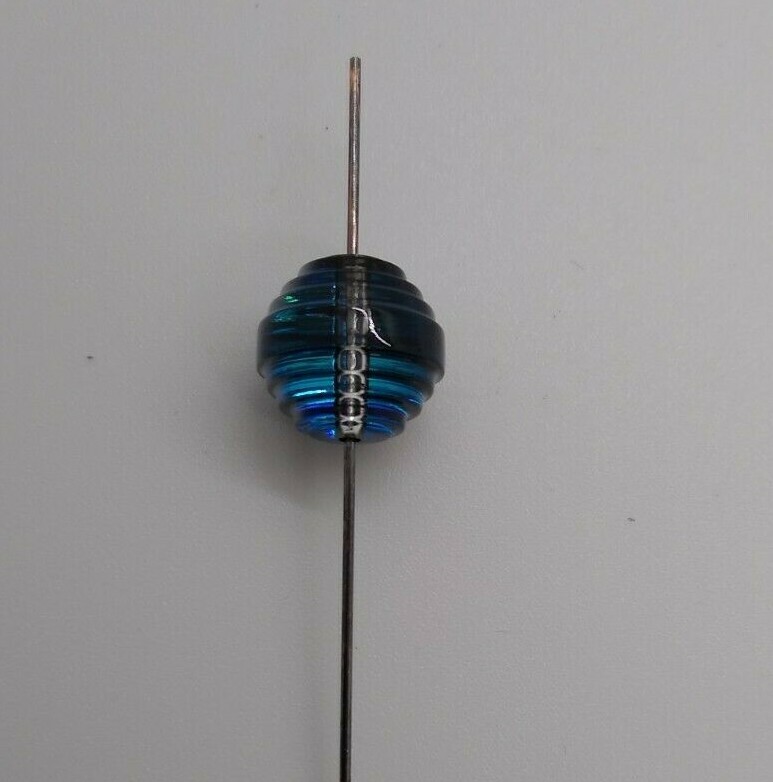6pc Swarovski Crystal Bermuda Blue Art Deco Round 5030/4 Beads; 8mm, 10mm, 12mm