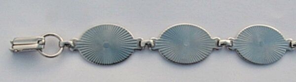 5 NICKEL SILVER Bracelet Blanks Form~ 6 OVAL PADS 20mm ~ You Embellish !