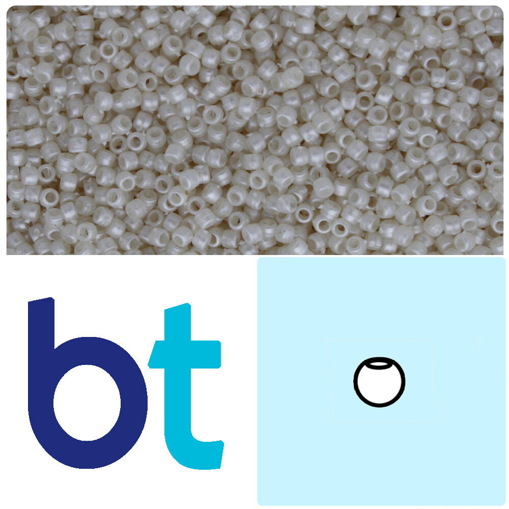 BeadTin Pearl 2.5mm Round Plastic Seed Beads (10g) – Color Choice