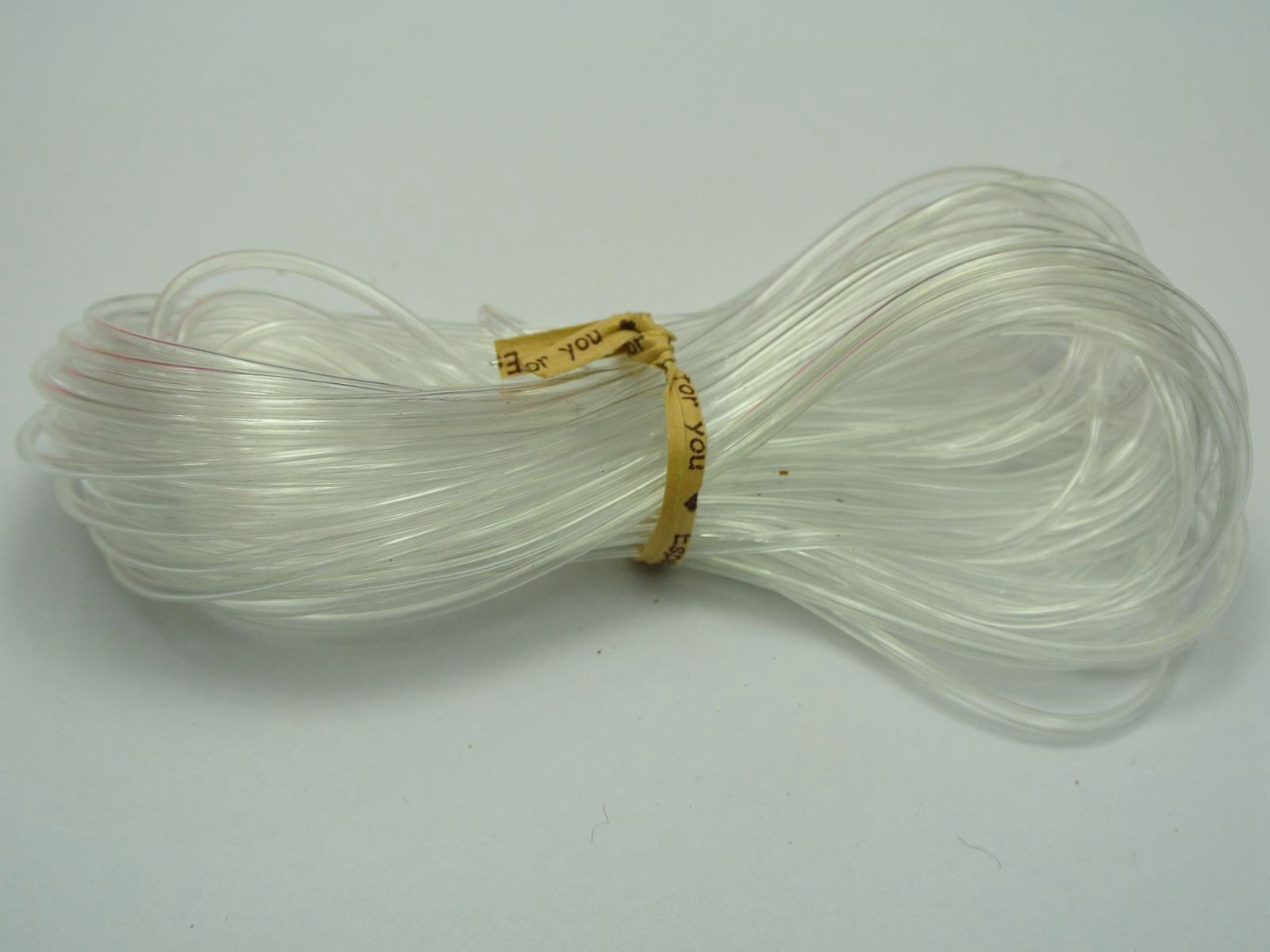 11 Yards Transparent 2mm Hollow Tubing Jewelry Cord Cover Memory Wire Craft DIY