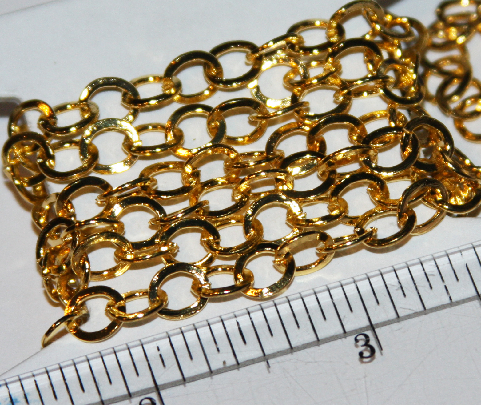 5ft flat round chunky cable chain 6mm Available in 6 colors