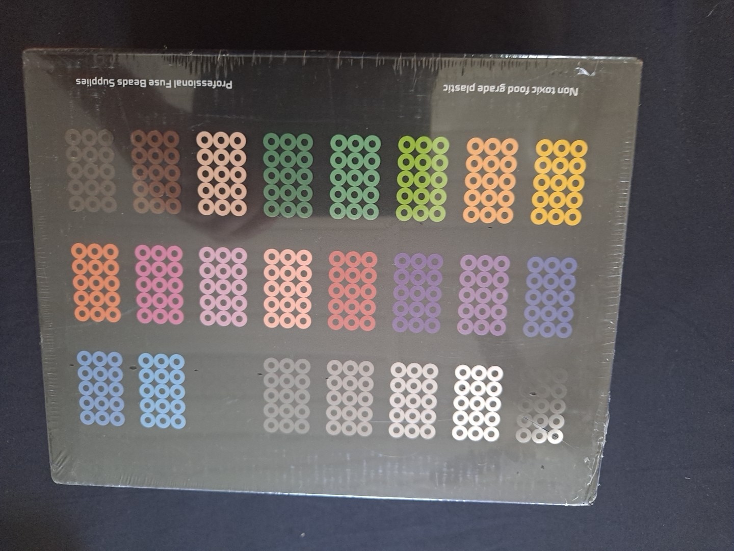 24,000 Mini Iron Fuse Craft Beads w/Case 2.6mm, 24 Colors 5 Pegboards 2 Tweezers