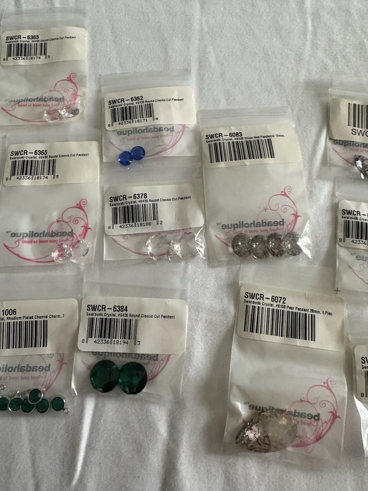 Vintage Swarovski Crystal Lot (Mixed Lot Of 33 Pendants, Round, Beads)