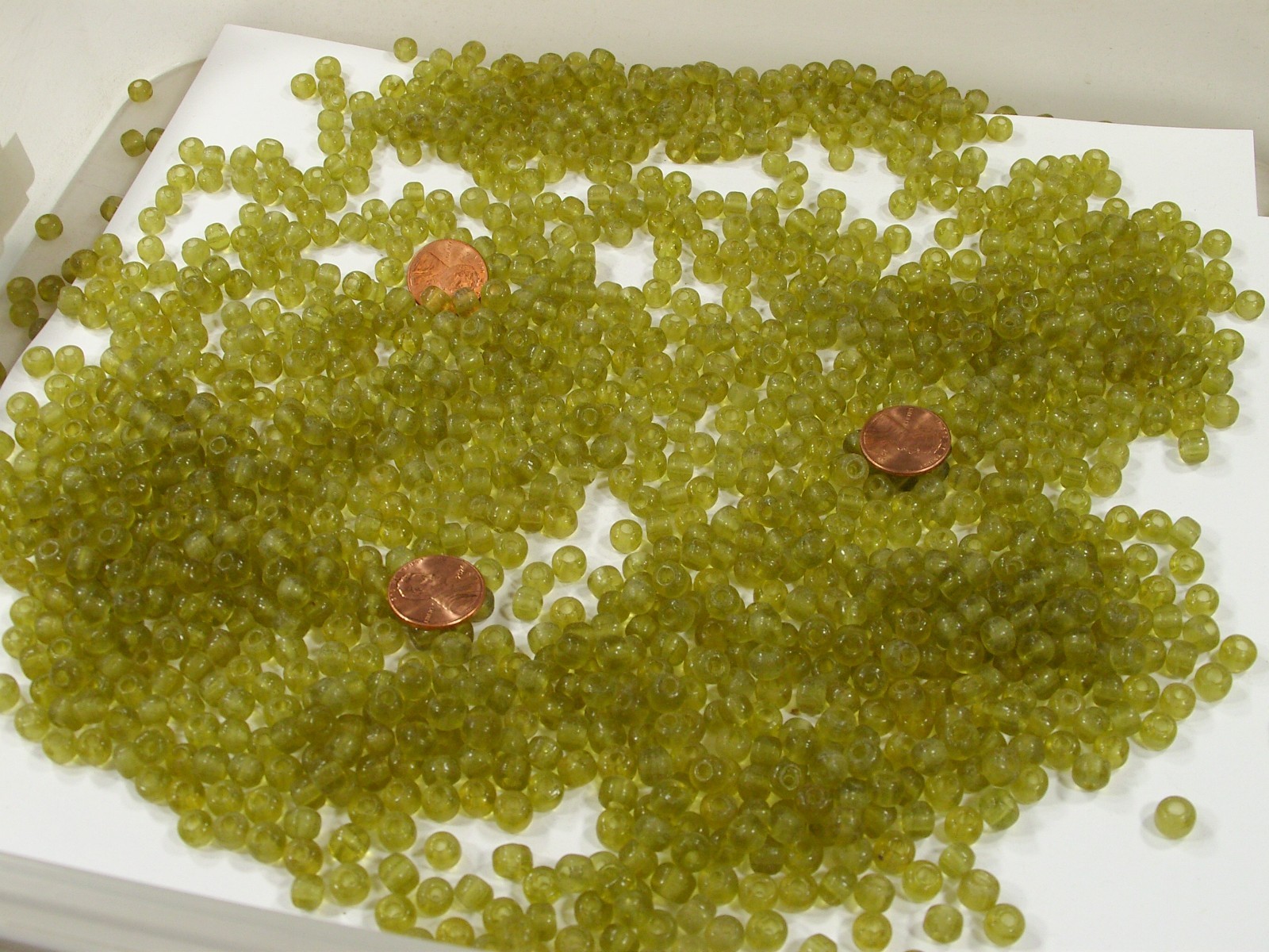 2 Pounds (5mm x 6mm) Yellow Handmade Glass Beads Wholesale Bulk (GHP-3) ⭐