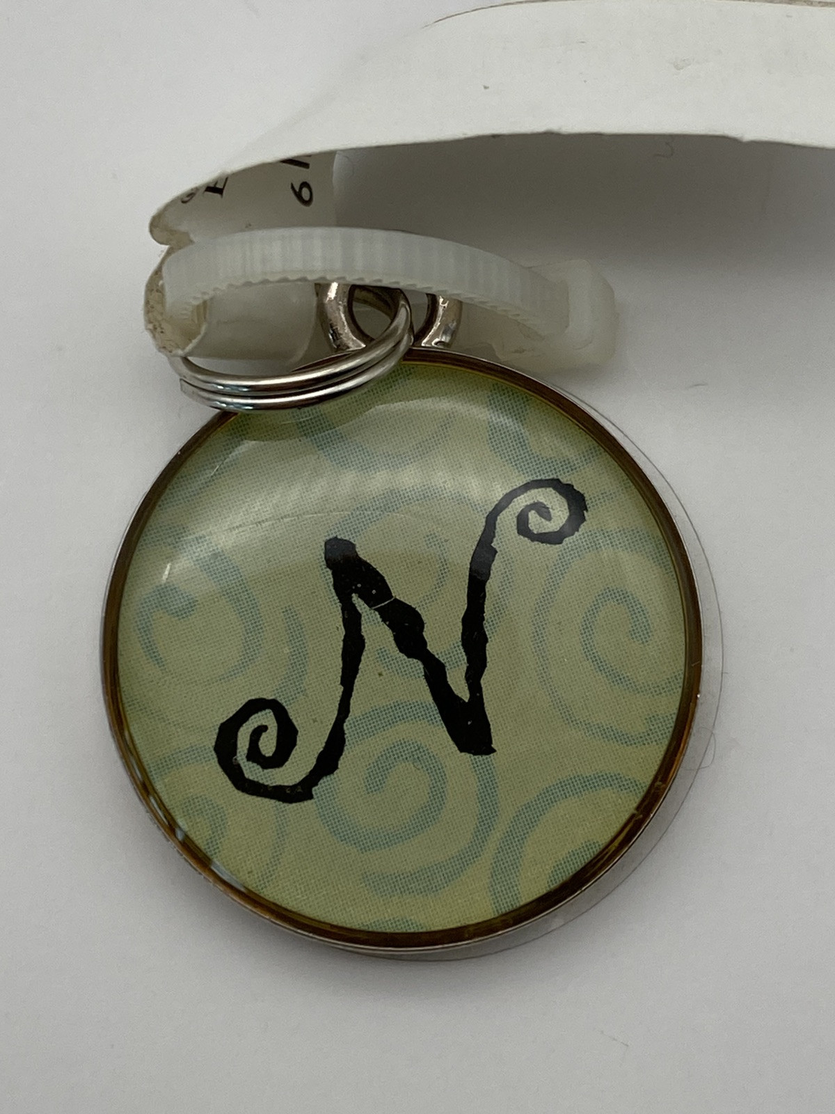 Lot of 7 Ganz Script Initial Silver Tone Pendant / Charm – New