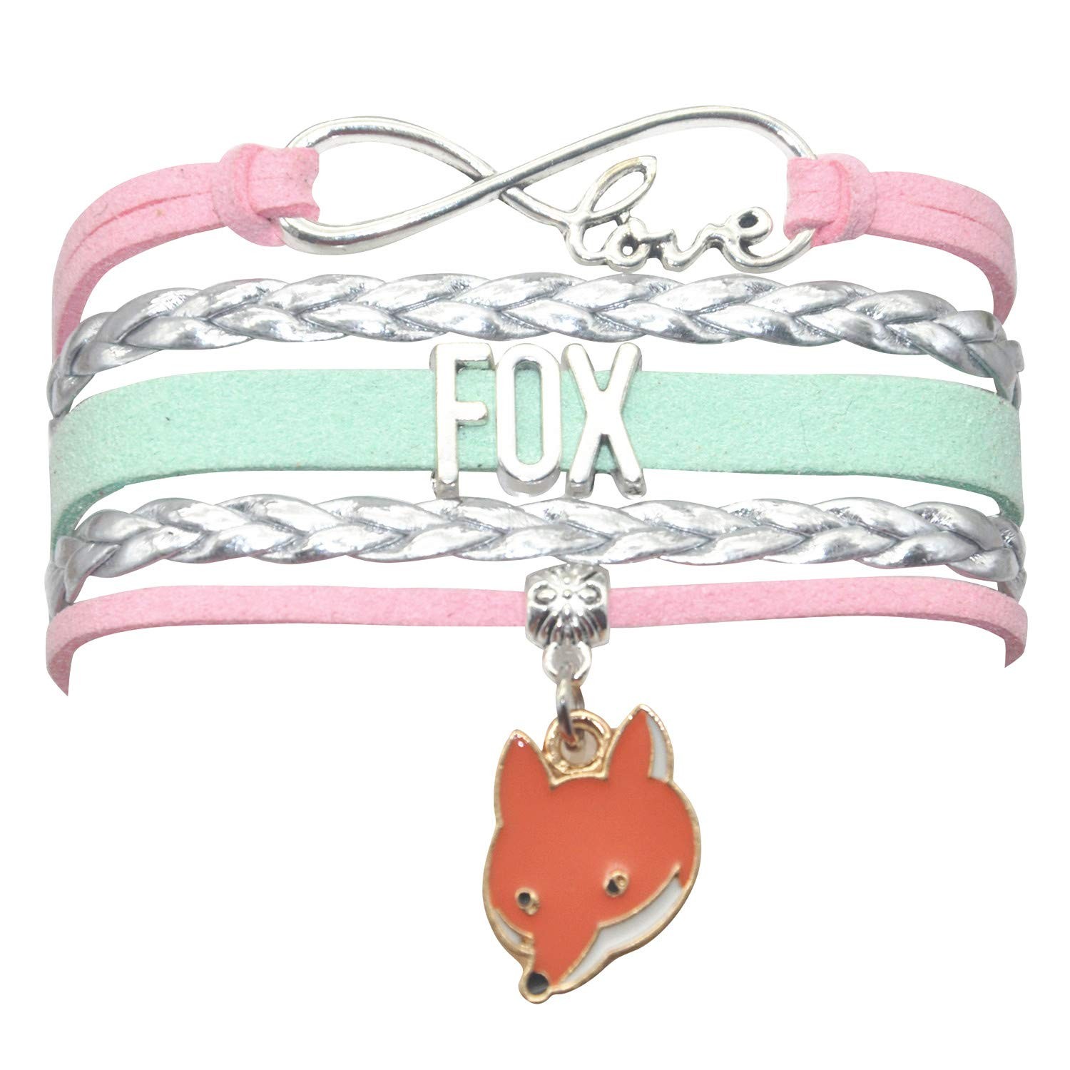 Fox Bracelet – Infinity Love Charm Bracelet Gifts For Women, Men, Adult Fox – 01