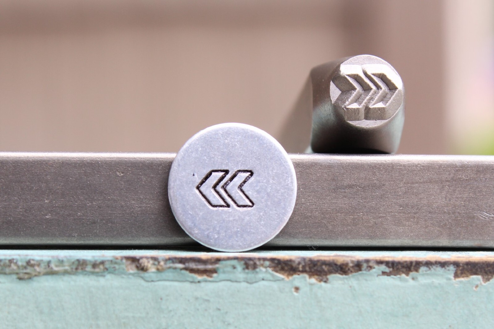 SUPPLY GUY 6mm Double Arrow Military Stripe Metal Punch Design Stamp SGCH-511