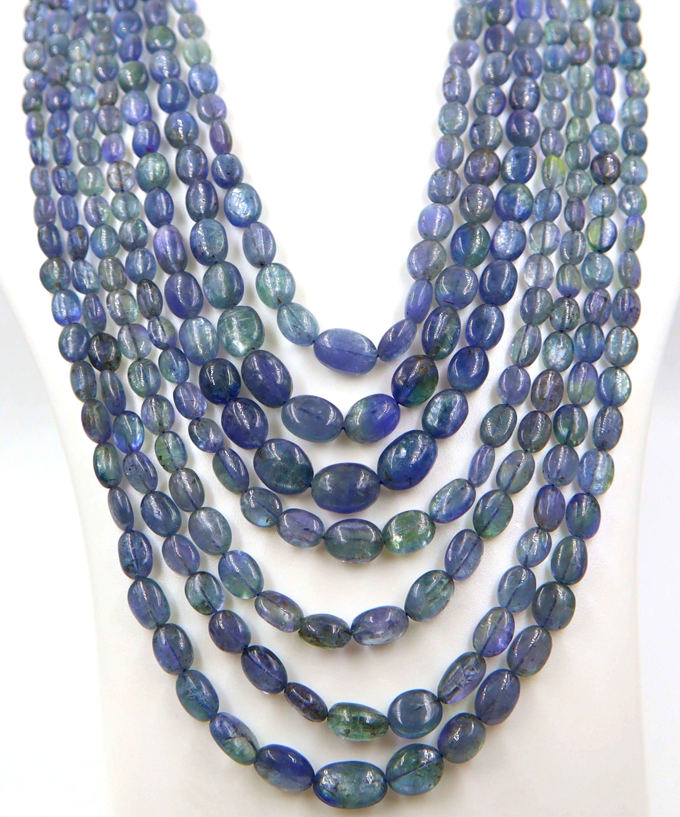 Bio Tanzanite Oval Beads Tanzanite Smooth Beads Natural Bio Tanzanite Beads 16”