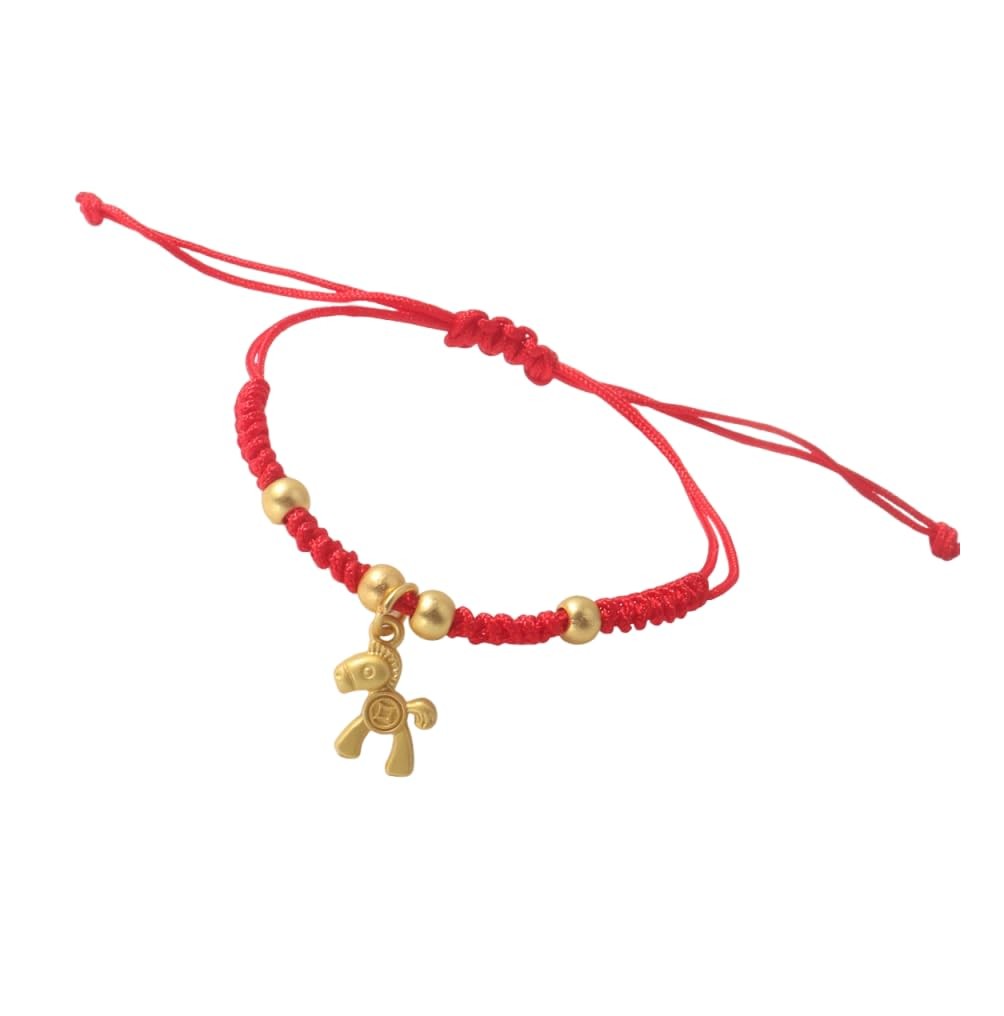 Chinese Year of the Horse Red String Bracelet – Golden Horse Charm Lucky Br – 19