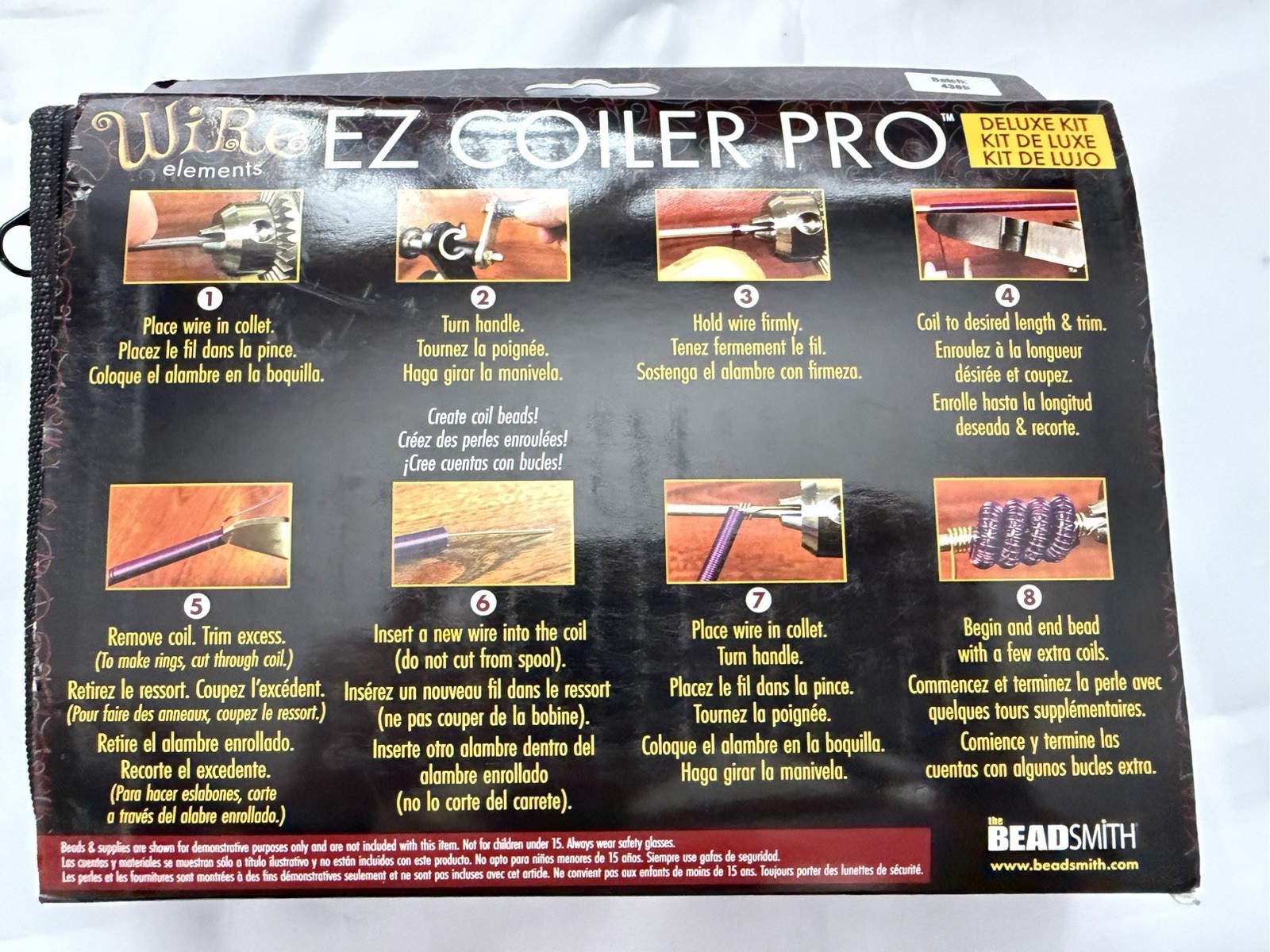 BeadSmith EZ Coiler Pro Deluxe Kit Wire Coil Tool 12 Mandrels Case