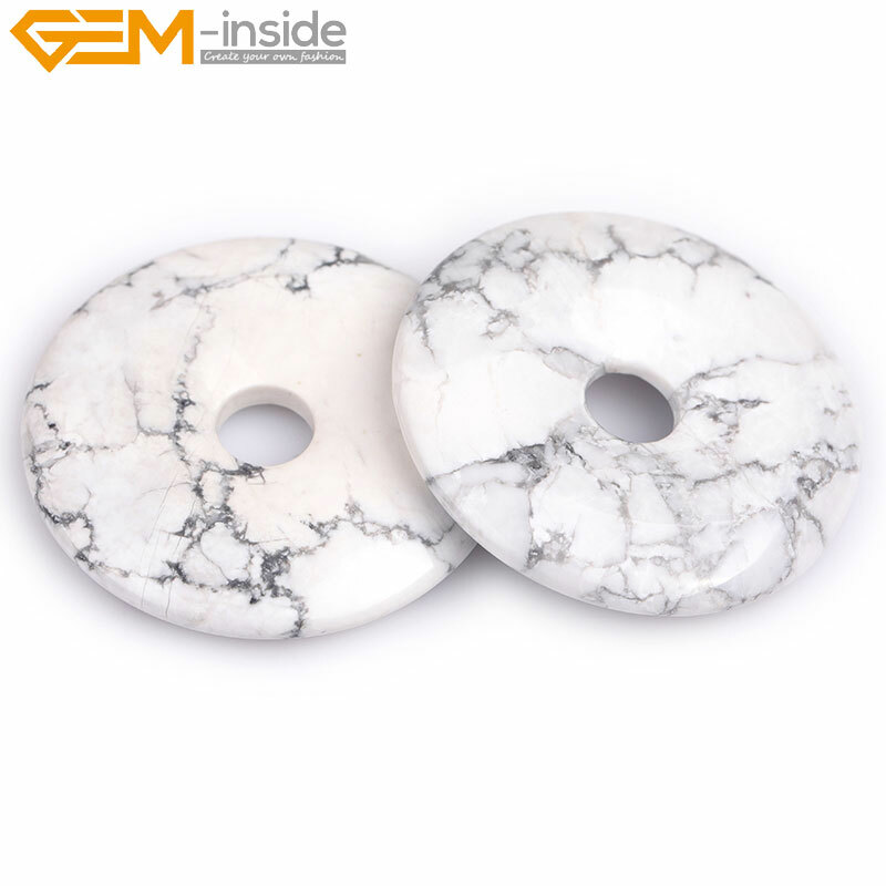50mm Donuts Natural Stone Jewelry Making Bead 1 Piece Wholesale Loose Beads