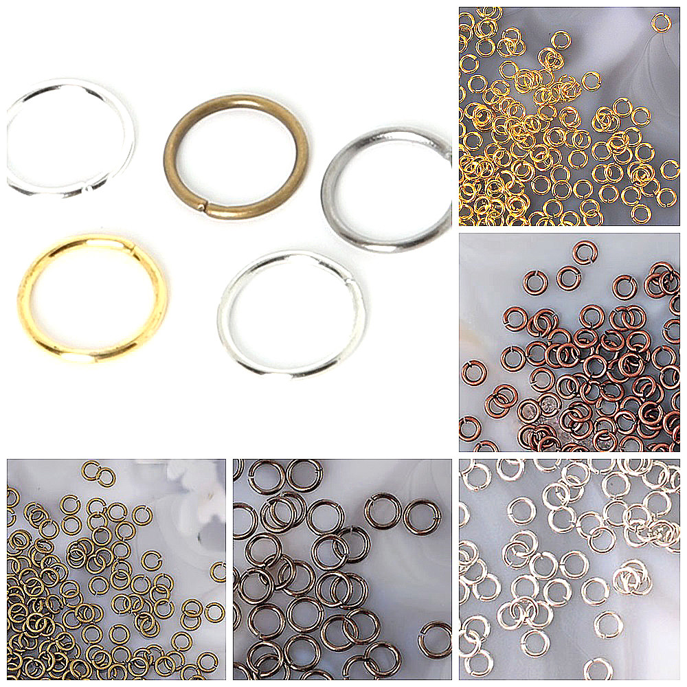Jump Rings Round Open Jewelry Silver Gold Connectors Pewter Finding 5mm 6mm 7mm