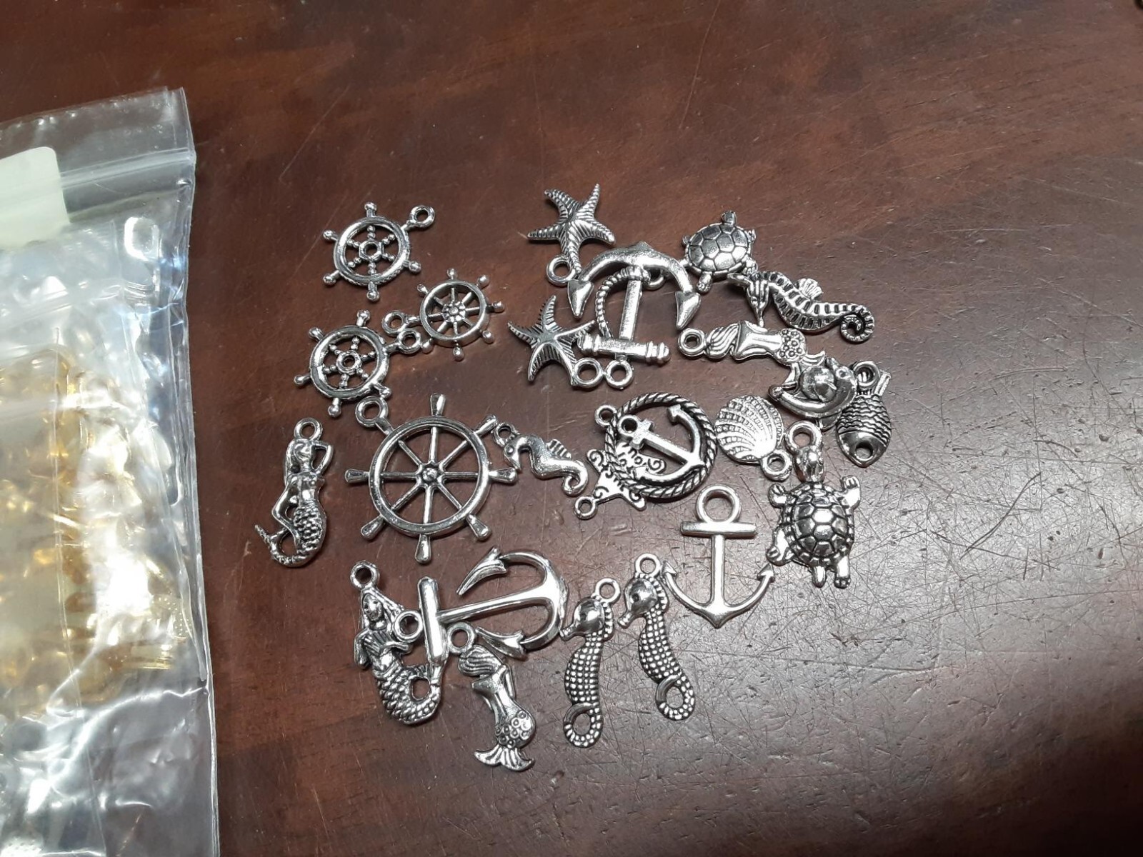 200 PCS Wholesale Bulk Lot Jewelry Making Charms Mixed Smooth Tibetan Silver New