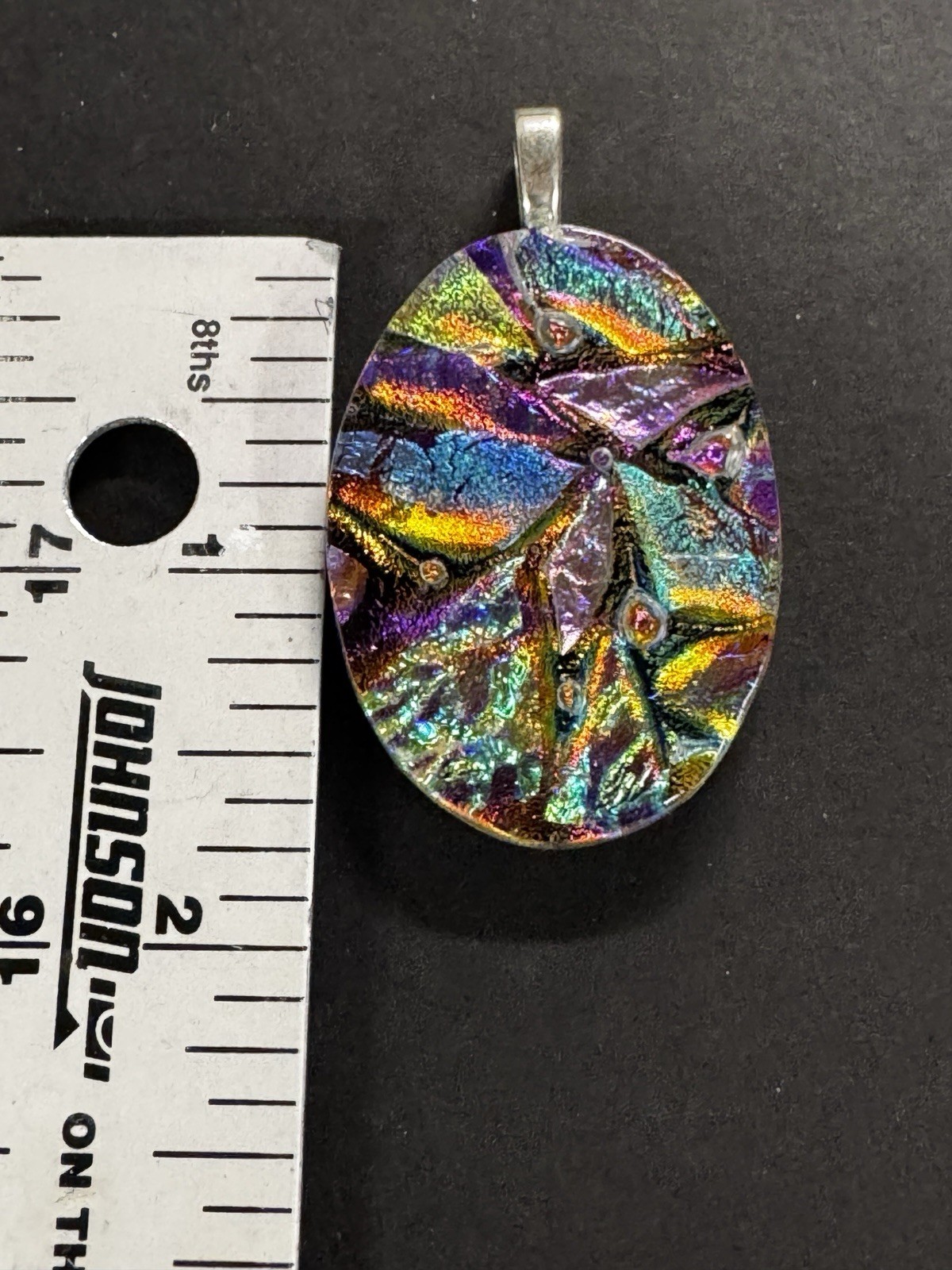 Original One-Of-A-Kind Fused Glass Pendant from The GlassRoom.