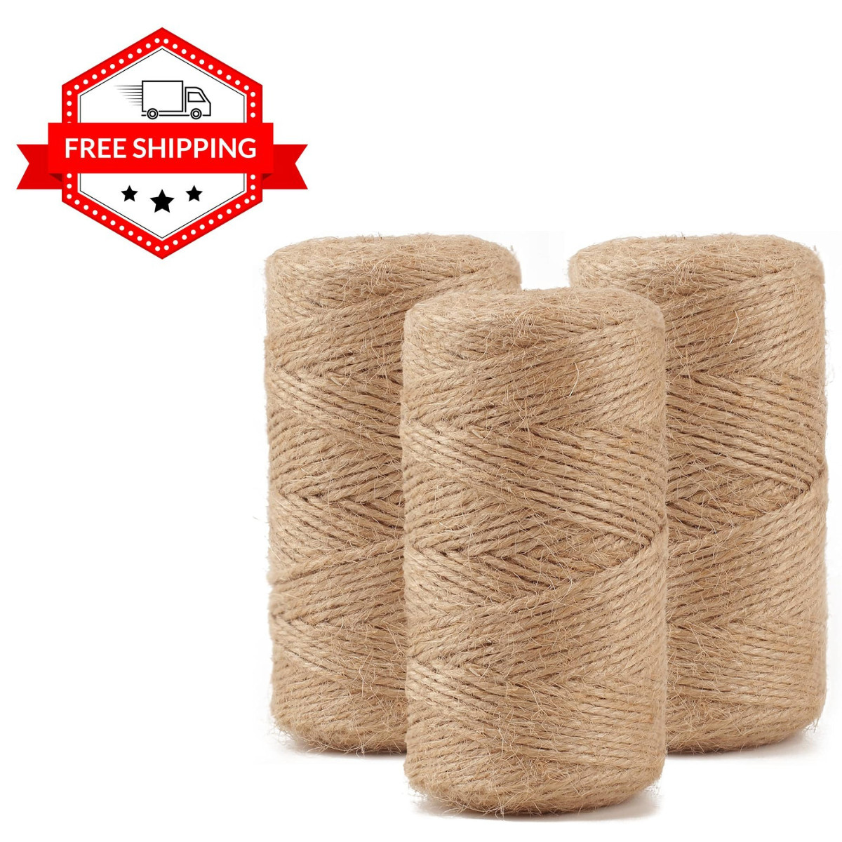 984 FT Natural Jute Twine, Twine String, 3ply Thin Ribbon Hemp Twine, Twine for