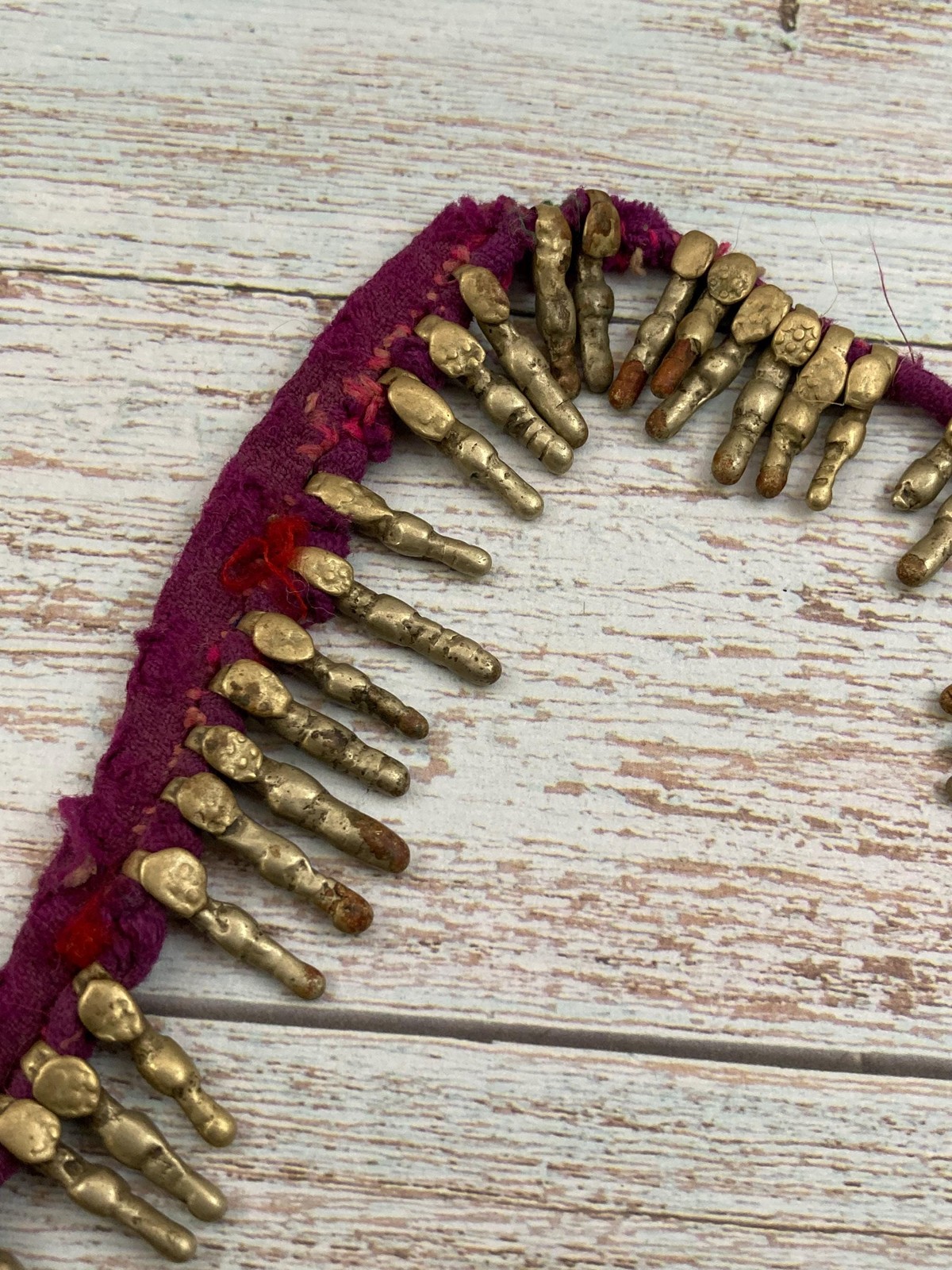 Vintage Tribal Spacer Charms Buds Ethnic Findings Original 21″ Cord 74pc (18893)