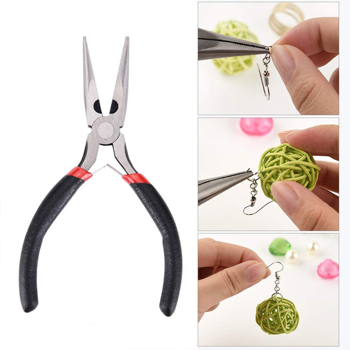 Starter Girls Kids DIY Bracelet Arts Craft Beads Jewellery Making Wire Plier Set