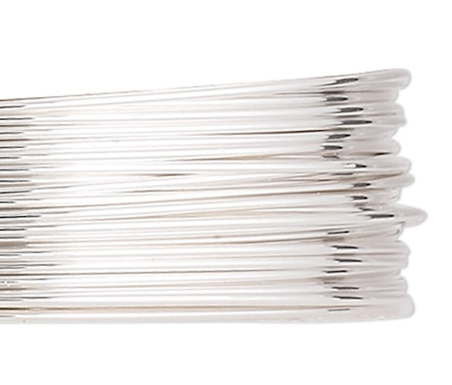 5 Feet Sterling Silver 21 Gauge Round Half Hard Wrapping Wire