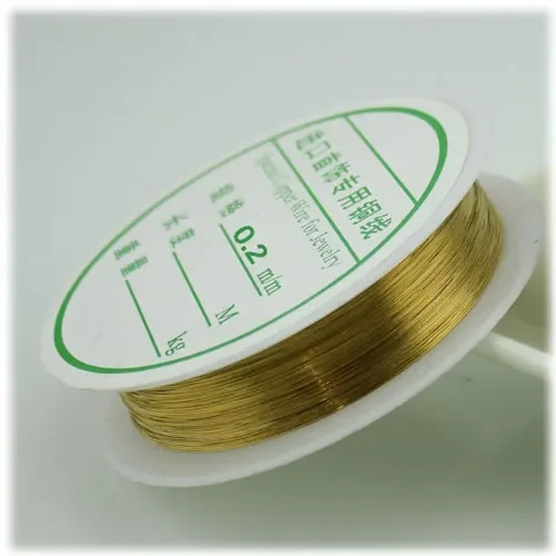 0.2Mm-1Mm Golden Silver Plated Copper Wire String Thread Metal Beading Wire for