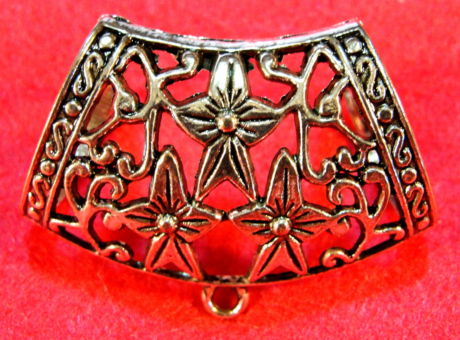 5Pcs. Tibetan Silver Huge FLOWER Pendant Scarf BAIL Connectors Findings SBA97