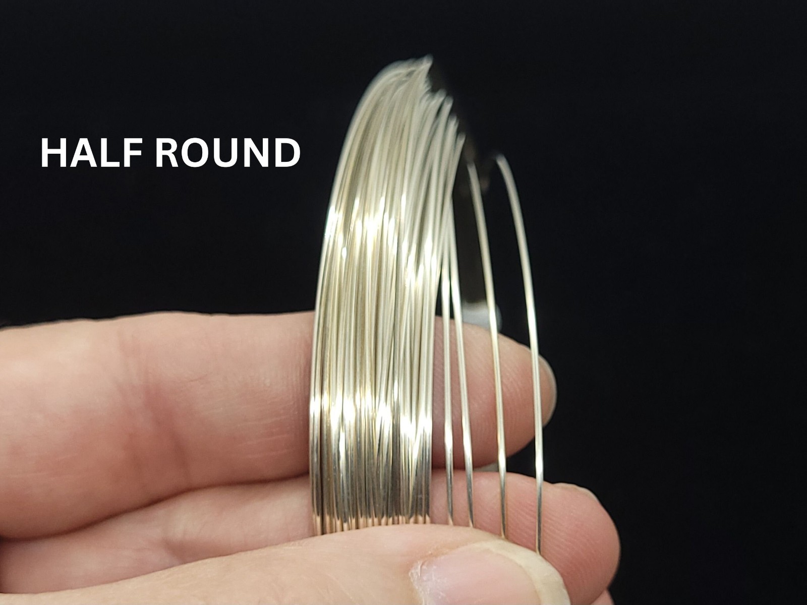 Sterling Silver Wire Half Round (22 Ga) or Square (24 Ga), Half Hard, 3ft or 1oz