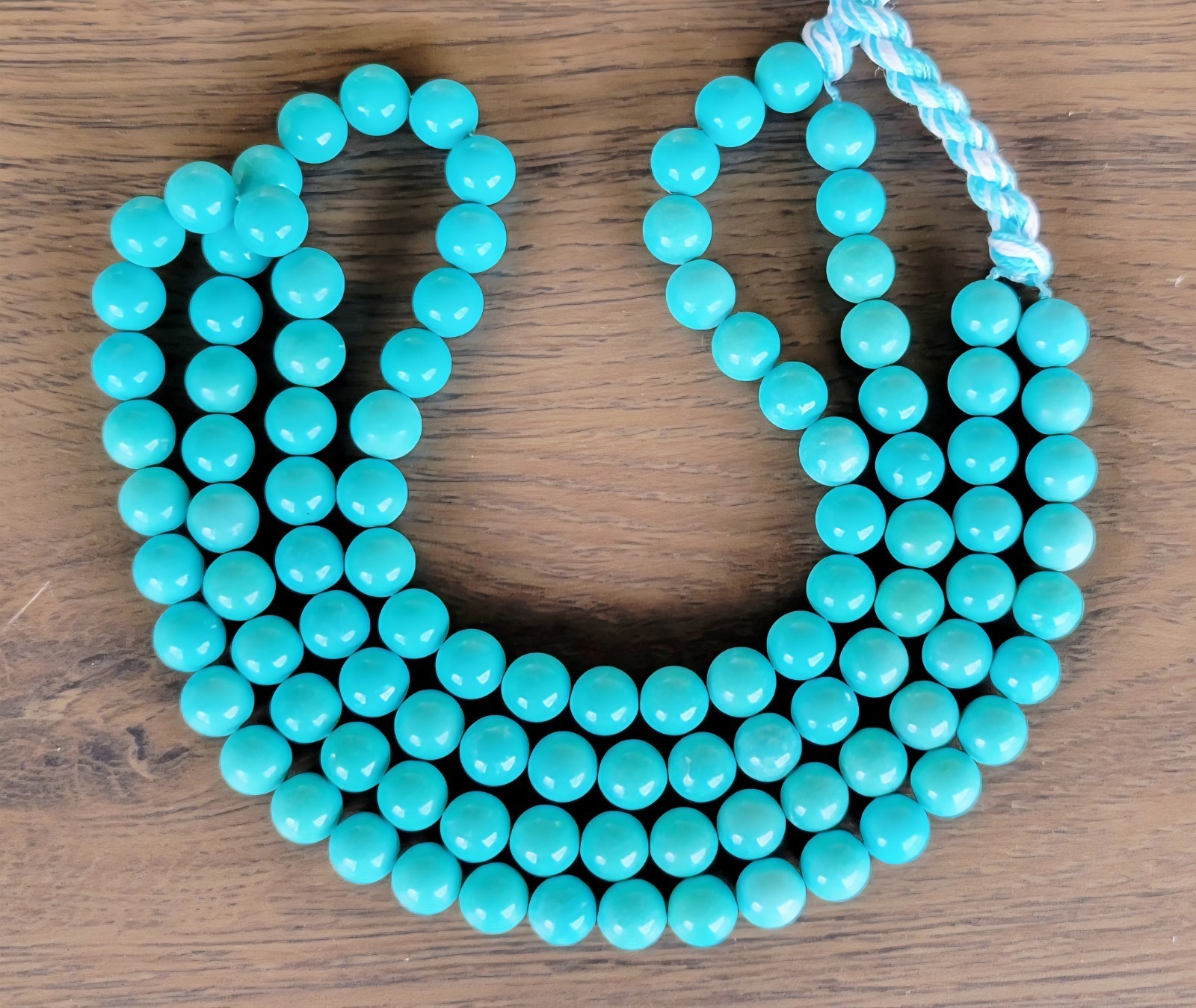 One Strand Natural Sleeping Beauty Turquoise Round Beads 9mm