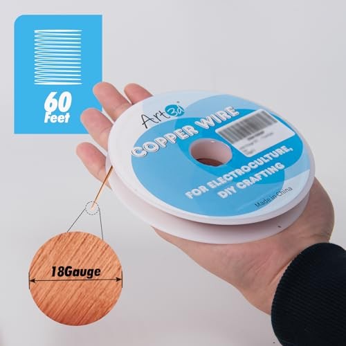 8 Gauge 60 FT 99.9% Pure 18 Gauge / 60 Ft 1 Pure Copper – for Electroculture
