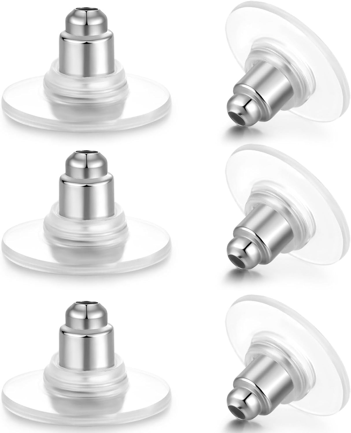100pcs Fishhook Earring Backs Replacements for Stus – Bullet Clutch Back Earring