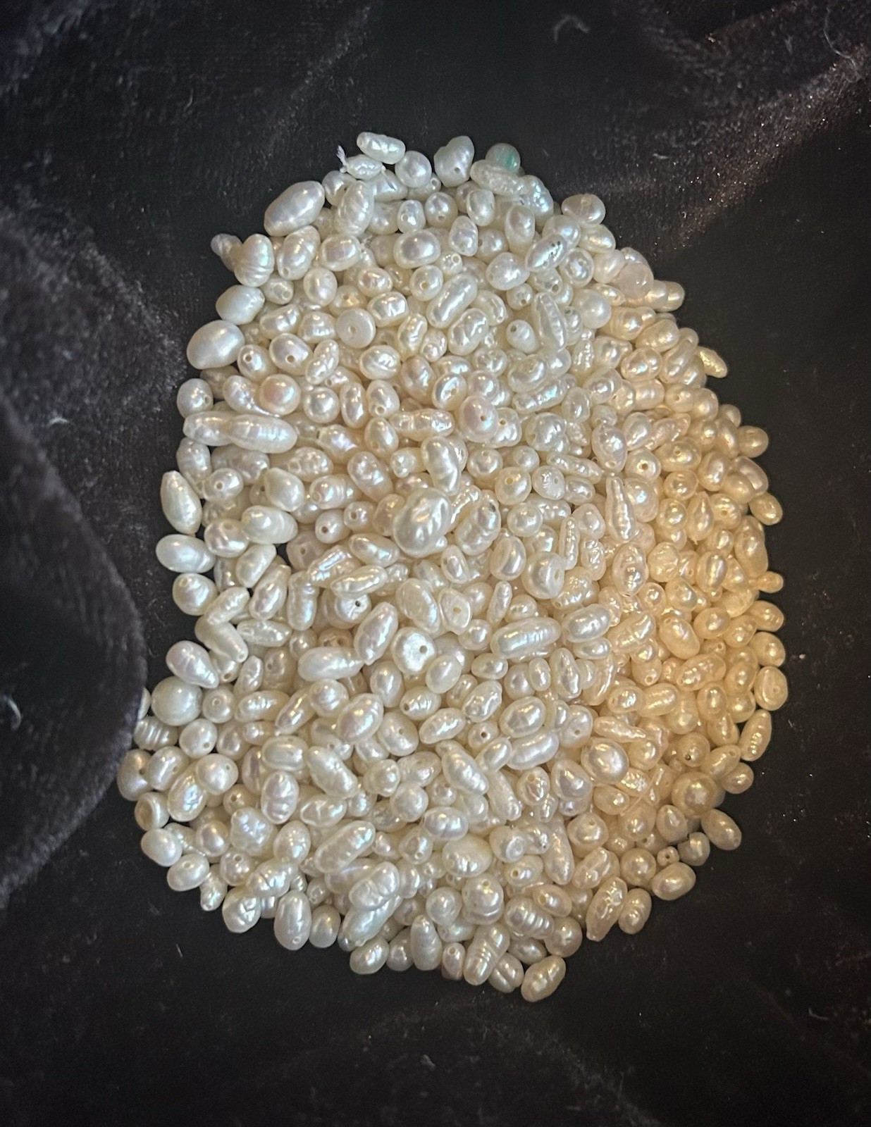 250 VINTAGE GENUINE FRESHWATER BIWA NATURAL PEARL RICE BAROQUE BEADS FREE SHIP!
