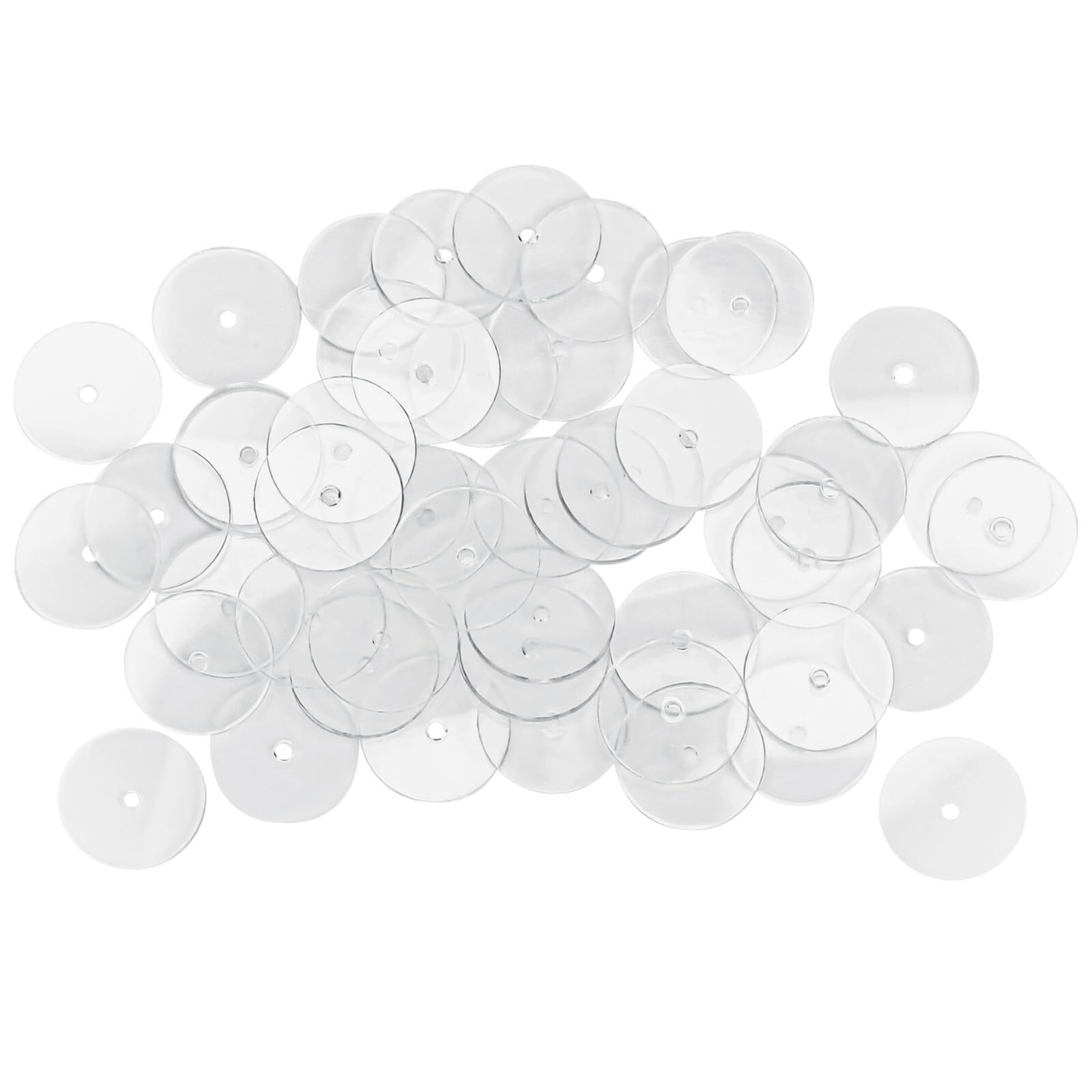 50 Pcs Plastic Earring Discs Stoppers Backing Disc Pads to Stabilize Earrings