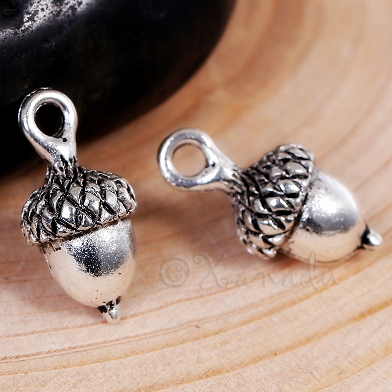 Acorn Charms 18mm – Antiqued Copper Autumn Pendants C5470 – 5, 10 or 20PCs