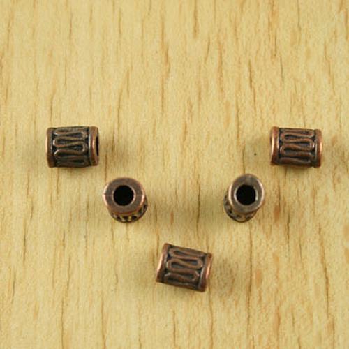 20PCS 8x5mm,hole:3mm Antiqued Copper Tone Crafted Spacer Beads H1948