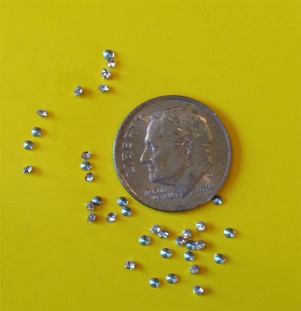 pp11 Crystal Clear IHC Austrian Chatons 1028 Pointed Back 1.7mm 36 pcs