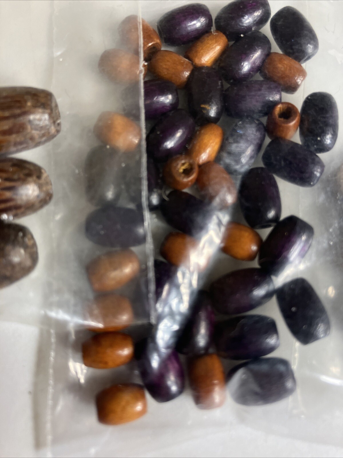 Lot of Vintage Beads & Seeds Wood & Other for Craft Pre-owned