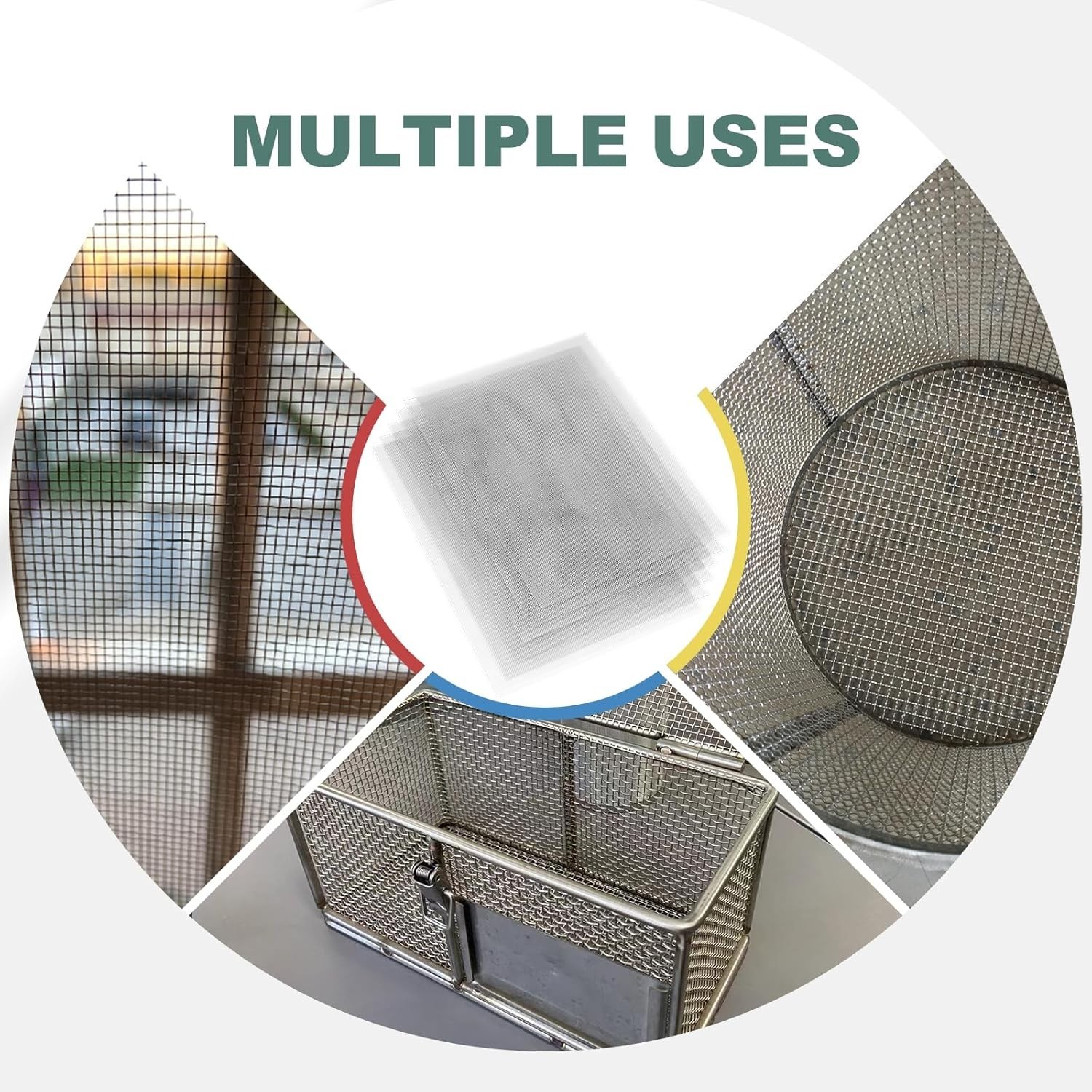 Durable 304 Stainless Steel Wire Mesh 6PCS 1mm Hole Commercial Filter Screen