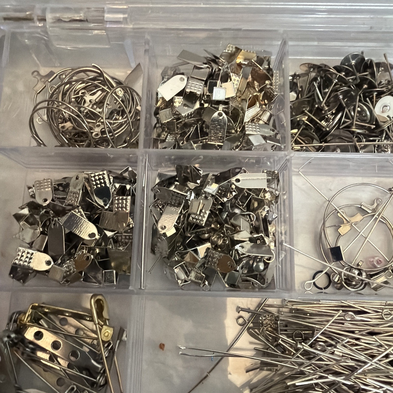 Mixed Lot of Jewelry Making Supplies: Clasps, Backs, Beads, Pendants & More!