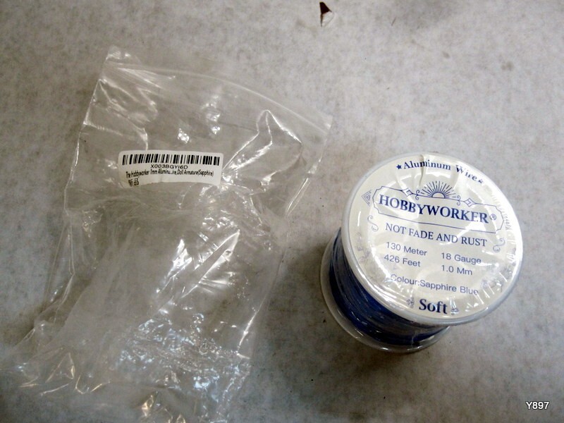 The Hobbyworker Aluminum Wire 130 meter 18 guage 426 feet 1.0mm sapphire blue